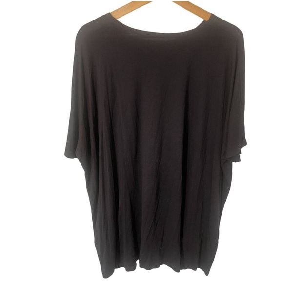 All Saints Feather Dreams Tee Women M Black Lightweight Stretchy Soft Oversized - Picture 2 of 5